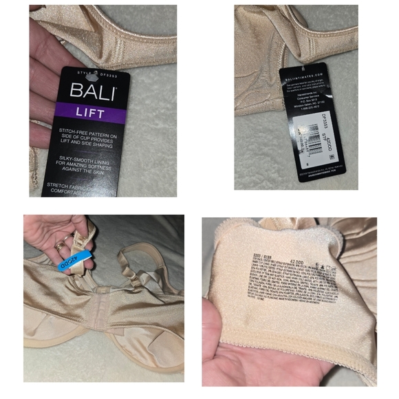 ❤️ Bali Women's Cream Bra - 42DDD NWT - Picture 4 of 10